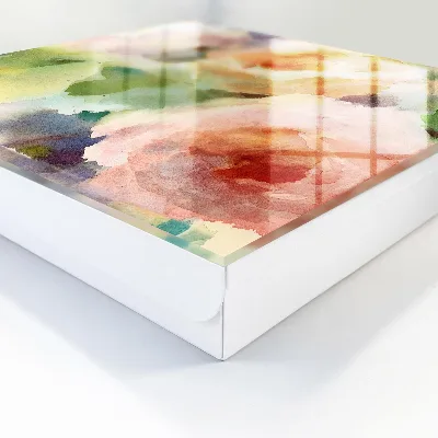 Watercolor flowers Wall mounted key box