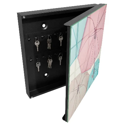 Pastel umbrellas Wall mounted key box