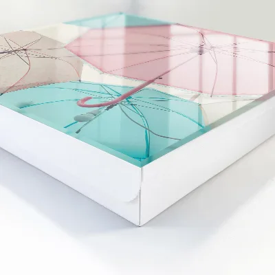 Pastel umbrellas Wall mounted key box