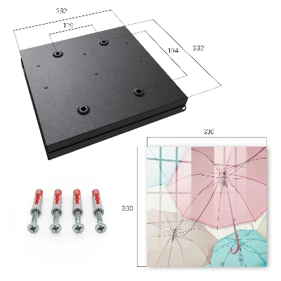 Pastel umbrellas Wall mounted key box