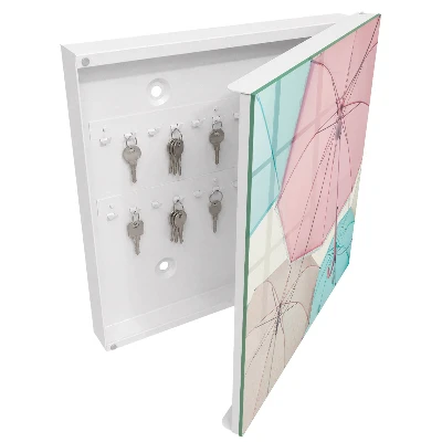 Pastel umbrellas Wall mounted key box
