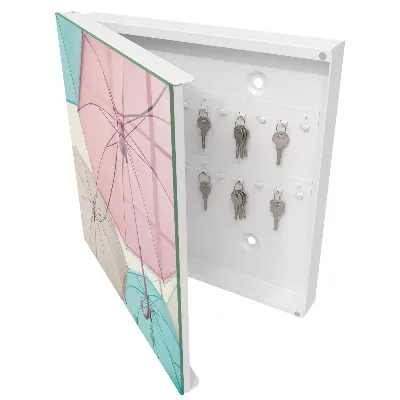 Pastel umbrellas Wall mounted key box