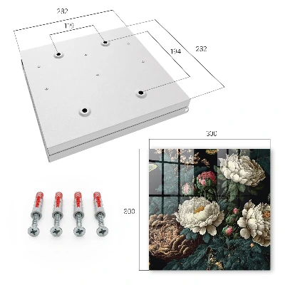 Peony flowers Key cabinet