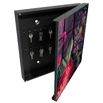 Luxury flowers Key box for wall