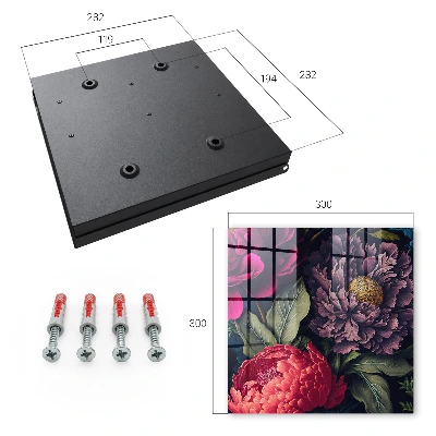 Luxury flowers Key box for wall