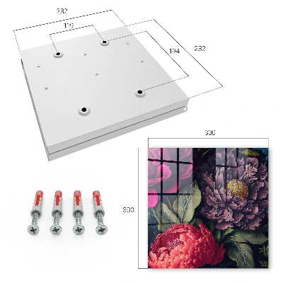 Luxury flowers Key box for wall