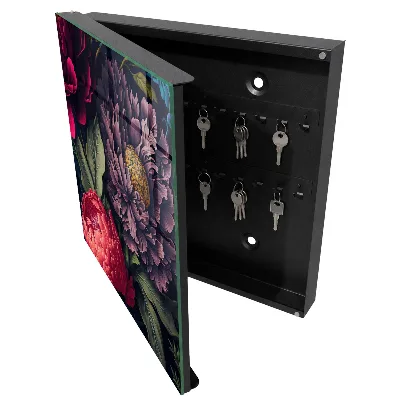 Luxury flowers Key box for wall