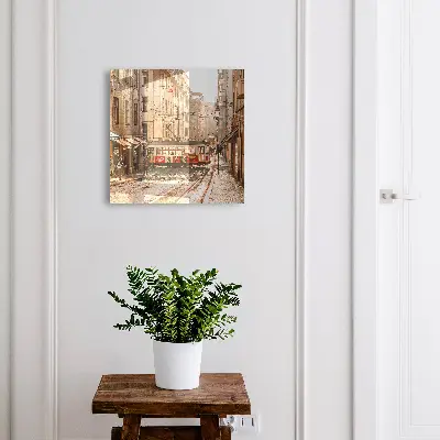 City morning Key box for wall