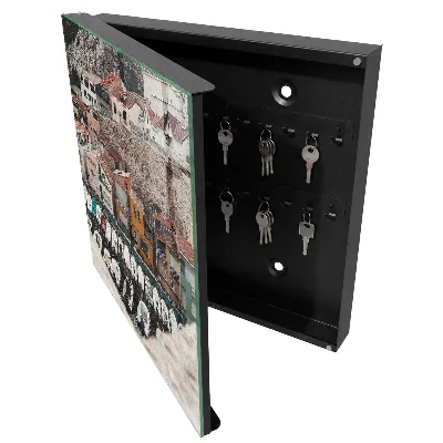 Coastal town Key box for wall