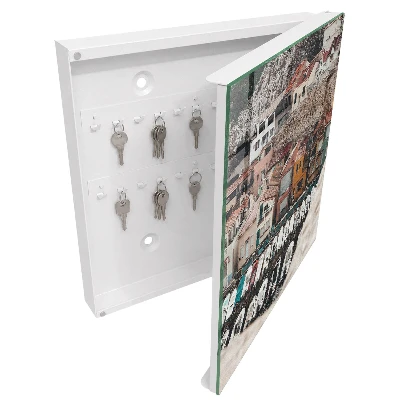 Coastal town Key box for wall