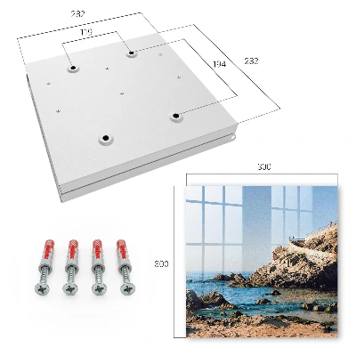Coastal scenery Key box for wall