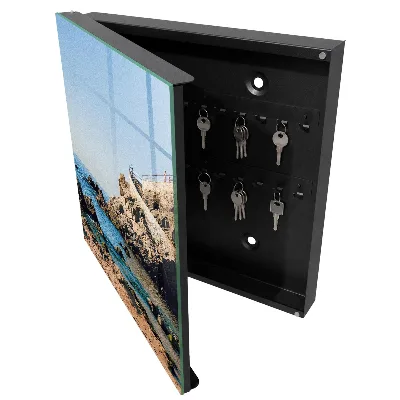 Coastal scenery Key box for wall