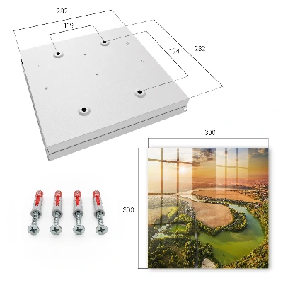 Nature landscape Key box for wall