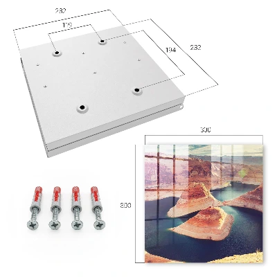 Rocks and water Key box for wall