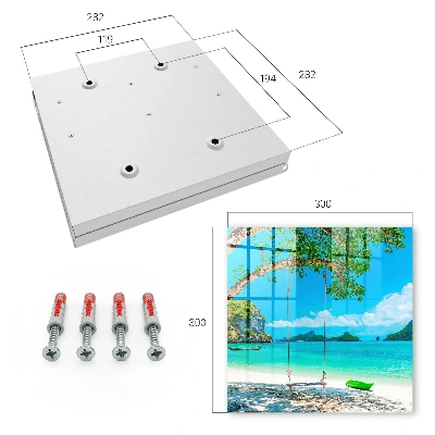 Tropical paradise Key box for wall
