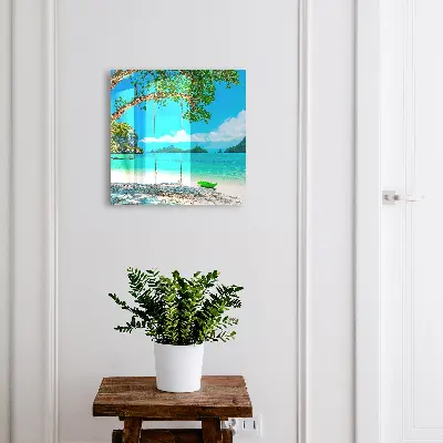 Tropical paradise Key box for wall