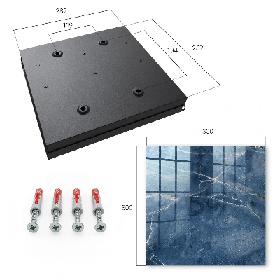 Blue marble Key box for wall