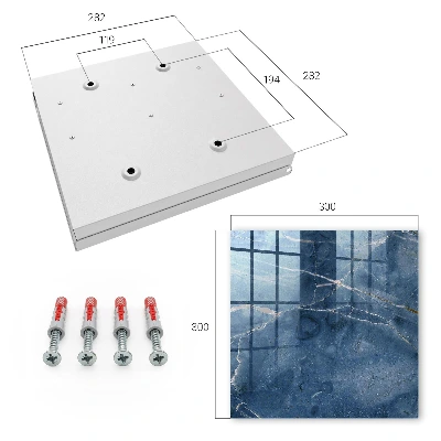 Blue marble Key box for wall