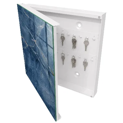 Blue marble Key box for wall
