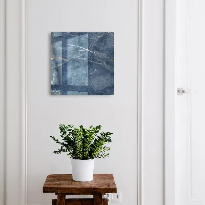 Blue marble Key box for wall