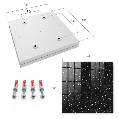 Black terrazzo Wall mounted key box