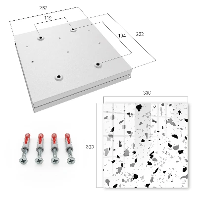 Monochrome terrazzo Key box for wall