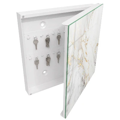 Marble elegance key cabinet wall mounted storage organizer