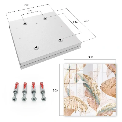 Delicate leaves Key box for wall