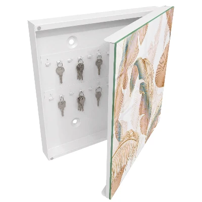 Delicate leaves Key box for wall