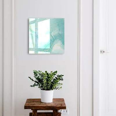 Wall-mounted key box in turquoise elegance