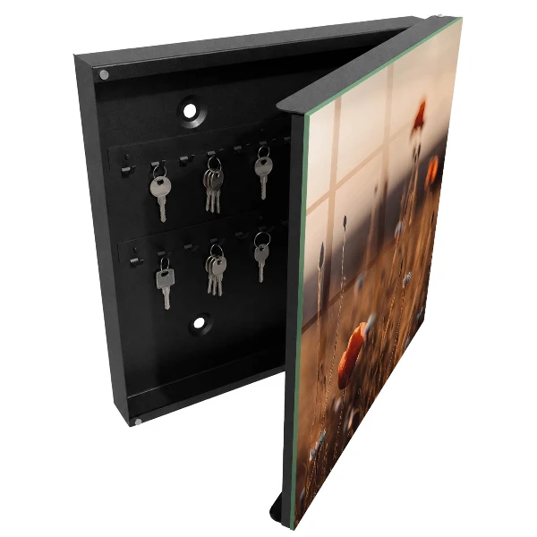 Poppy fields Key box for wall