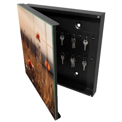 Poppy fields Key box for wall
