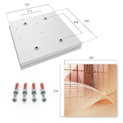 Wall-mounted key box with abstract waves design