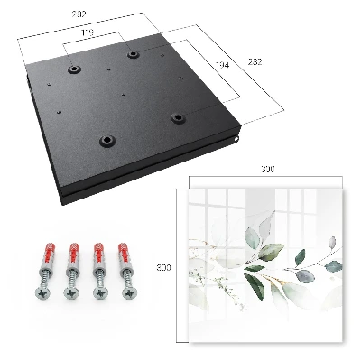 Watercolor leaves Wall mounted key box