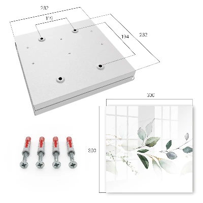 Watercolor leaves Wall mounted key box