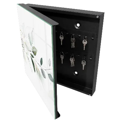 Watercolor leaves Wall mounted key box