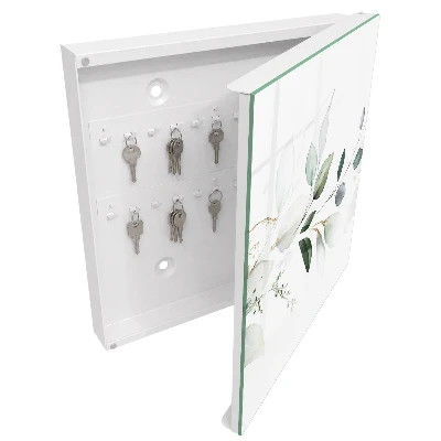 Watercolor leaves Wall mounted key box