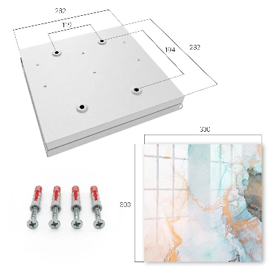 Colorful marble Key box for wall