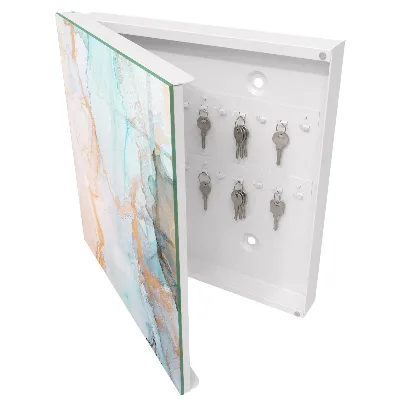 Colorful marble Key box for wall