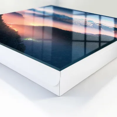 Mountain panorama Key box for wall