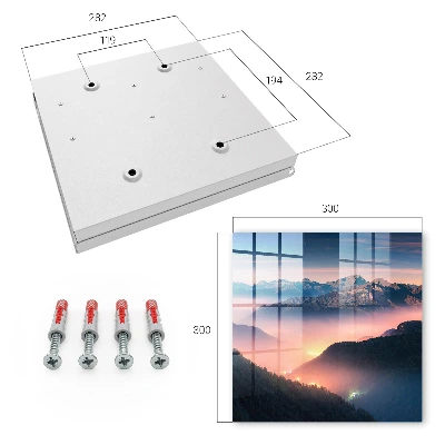 Mountain panorama Key box for wall