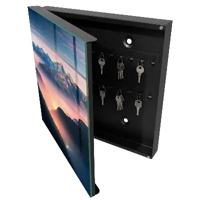 Mountain panorama Key box for wall