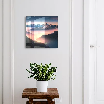 Mountain panorama Key box for wall