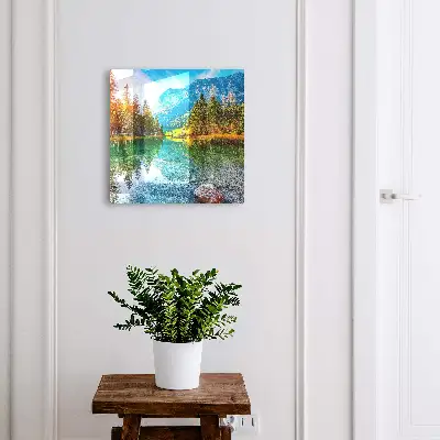 Mountain landscape Key box for wall