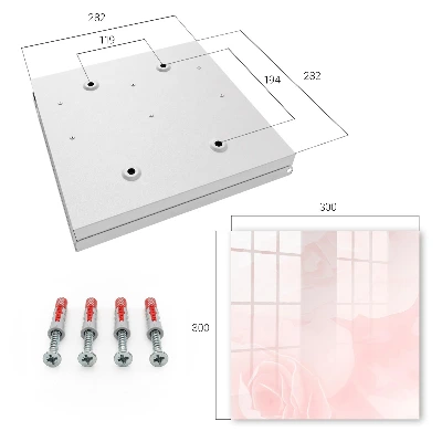 Pastel roses Wall mounted key box