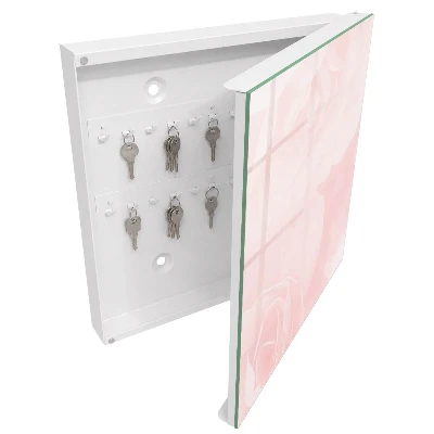 Pastel roses Wall mounted key box