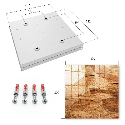 Wood texture Key box for wall