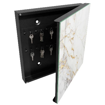Wall-mounted key box with a beautiful marble pattern