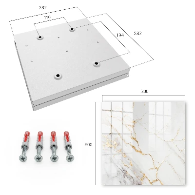 Wall-mounted key box with a beautiful marble pattern