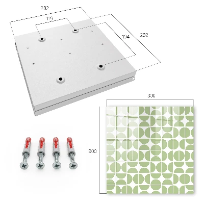 Green geometry Wall mounted key box